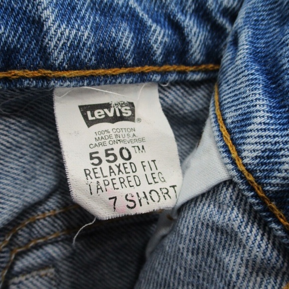 Vintage Levis 550 Relaxed Fit Mom Jeans Juniors 7 Short Tapered High Rise USA - Picture 8 of 14